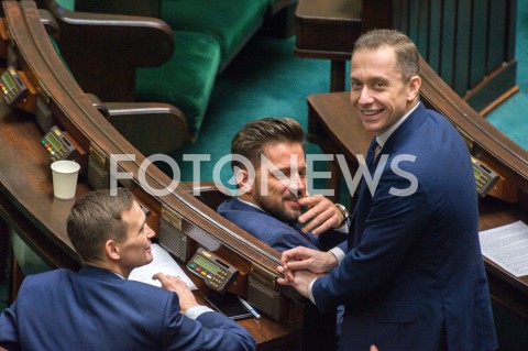  13.12.2018 WARSZAWA SEJM<br />POSIEDZENIE SEJMU<br />N/Z CEZARY TOMCZYK PIOTR CIESLINSKI<br /> 
