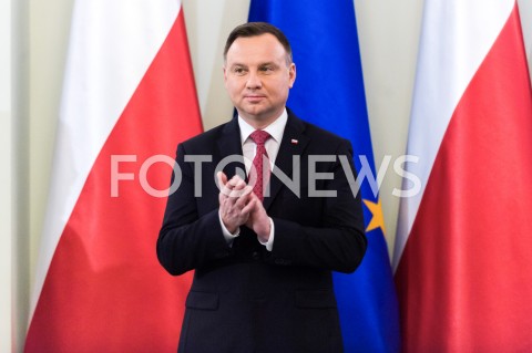  13.12.2018 WARSZAWA<br />WRECZENIE ODZNACZEN PANSTWOWYCH DZIALACZOM OPOZYCJI ANTYKOMUNISTYCZNEJ<br />N/Z PREZYDENT RP ANDRZEJ DUDA <br /> 