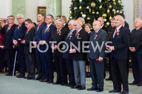  13.12.2018 WARSZAWA<br />WRECZENIE ODZNACZEN PANSTWOWYCH DZIALACZOM OPOZYCJI ANTYKOMUNISTYCZNEJ<br />N/Z ODZNACZENI<br /> 