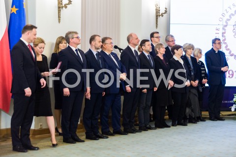  13.12.2018 WARSZAWA<br />WRECZENIE ODZNACZEN PANSTWOWYCH DZIALACZOM OPOZYCJI ANTYKOMUNISTYCZNEJ<br />N/Z PREZYDENT RP ANDRZEJ DUDA <br /> 