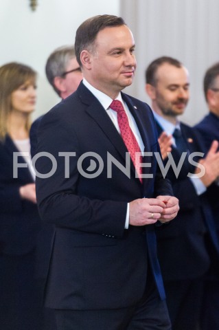  13.12.2018 WARSZAWA<br />WRECZENIE ODZNACZEN PANSTWOWYCH DZIALACZOM OPOZYCJI ANTYKOMUNISTYCZNEJ<br />N/Z PREZYDENT RP ANDRZEJ DUDA <br /> 