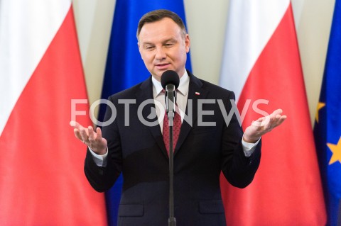  13.12.2018 WARSZAWA<br />WRECZENIE ODZNACZEN PANSTWOWYCH DZIALACZOM OPOZYCJI ANTYKOMUNISTYCZNEJ<br />N/Z PREZYDENT RP ANDRZEJ DUDA <br /> 