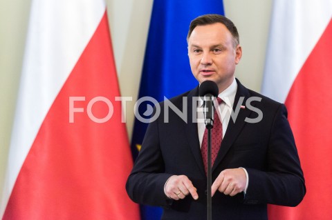  13.12.2018 WARSZAWA<br />WRECZENIE ODZNACZEN PANSTWOWYCH DZIALACZOM OPOZYCJI ANTYKOMUNISTYCZNEJ<br />N/Z PREZYDENT RP ANDRZEJ DUDA <br /> 