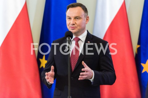  13.12.2018 WARSZAWA<br />WRECZENIE ODZNACZEN PANSTWOWYCH DZIALACZOM OPOZYCJI ANTYKOMUNISTYCZNEJ<br />N/Z PREZYDENT RP ANDRZEJ DUDA <br /> 