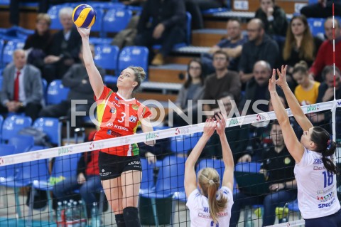  17.12.2018 RZESZOW <br />
SIATKOWKA LIGA SIATKOWKI KOBIET LSK 2018/2019 WOMEN VOLLEYBALL POLAND POLISH LEAGUE <br />
MECZ DEVELOPRES SKYRES RZESZOW - BKS PROFI CREDIT BIELSKO - BIALA<br />
N/Z OLIVIA ROZANSKI <br />
 