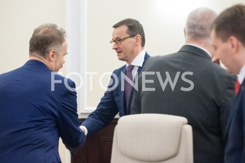  19.12.2018 WARSZAWA<br />POSIEDZENIE RADY MINISTROW<br />N/Z PREMIER MATEUSZ MORAWIECKI WALDEMAR PARUCH<br /> 