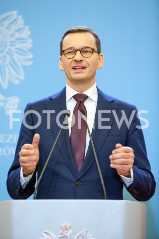  21.12.2018 WARSZAWA<br />KONFERENCJA W KANCELARII PREZESA RADY MINISTROW NA TEMAT CEN ENERGII<br />N/Z PREMIER MATEUSZ MORAWIECKI<br /> 