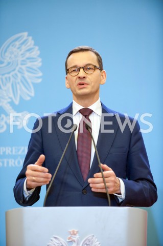  21.12.2018 WARSZAWA<br />KONFERENCJA W KANCELARII PREZESA RADY MINISTROW NA TEMAT CEN ENERGII<br />N/Z PREMIER MATEUSZ MORAWIECKI<br /> 