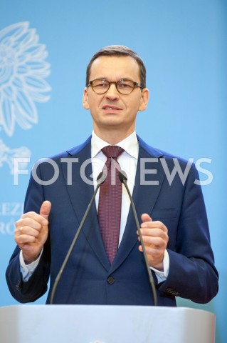  21.12.2018 WARSZAWA<br />KONFERENCJA W KANCELARII PREZESA RADY MINISTROW NA TEMAT CEN ENERGII<br />N/Z PREMIER MATEUSZ MORAWIECKI<br /> 