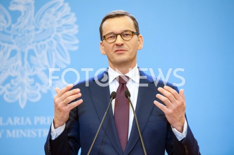  21.12.2018 WARSZAWA<br />KONFERENCJA W KANCELARII PREZESA RADY MINISTROW NA TEMAT CEN ENERGII<br />N/Z PREMIER MATEUSZ MORAWIECKI<br /> 