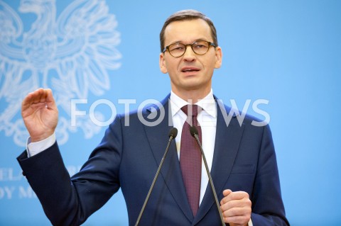  21.12.2018 WARSZAWA<br />KONFERENCJA W KANCELARII PREZESA RADY MINISTROW NA TEMAT CEN ENERGII<br />N/Z PREMIER MATEUSZ MORAWIECKI<br /> 