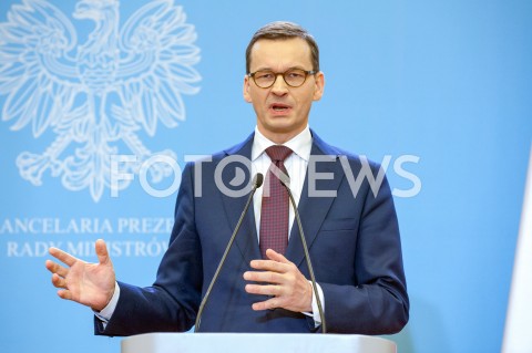  21.12.2018 WARSZAWA<br />KONFERENCJA W KANCELARII PREZESA RADY MINISTROW NA TEMAT CEN ENERGII<br />N/Z PREMIER MATEUSZ MORAWIECKI<br /> 