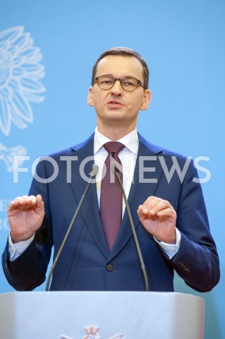  21.12.2018 WARSZAWA<br />KONFERENCJA W KANCELARII PREZESA RADY MINISTROW NA TEMAT CEN ENERGII<br />N/Z PREMIER MATEUSZ MORAWIECKI<br /> 