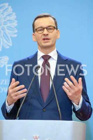  21.12.2018 WARSZAWA<br />KONFERENCJA W KANCELARII PREZESA RADY MINISTROW NA TEMAT CEN ENERGII<br />N/Z PREMIER MATEUSZ MORAWIECKI<br /> 