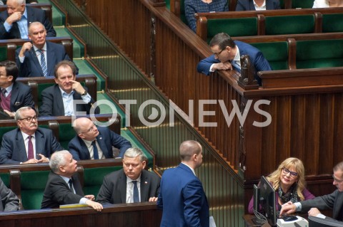  28.12.2018 WARSZAWA SEJM<br />POSIEDZENIE SEJMU<br />DEBATA I GLOSOWANIE NAD USTAWA ZAPOBIEGAJACA WZROSTOWI CEN PRADU W 2019 ROKU<br />N/Z PREMIER MATEUSZ MORAWIECKI PREZES JAROSLAW KACZYNSKI<br /> 