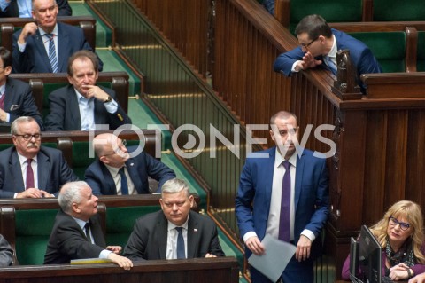  28.12.2018 WARSZAWA SEJM<br />POSIEDZENIE SEJMU<br />DEBATA I GLOSOWANIE NAD USTAWA ZAPOBIEGAJACA WZROSTOWI CEN PRADU W 2019 ROKU<br />N/Z PREMIER MATEUSZ MORAWIECKI PREZES JAROSLAW KACZYNSKI<br /> 