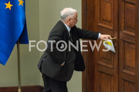  28.12.2018 WARSZAWA SEJM<br />POSIEDZENIE SEJMU<br />DEBATA I GLOSOWANIE NAD USTAWA ZAPOBIEGAJACA WZROSTOWI CEN PRADU W 2019 ROKU<br />N/Z JAROSLAW KACZYNSKI<br /> 