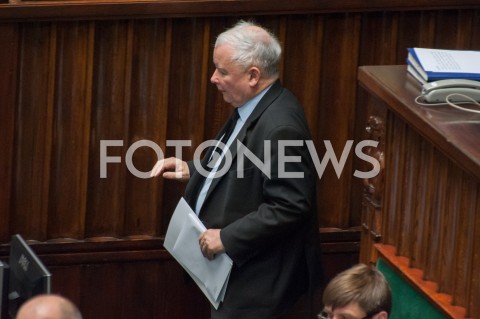  28.12.2018 WARSZAWA SEJM<br />POSIEDZENIE SEJMU<br />DEBATA I GLOSOWANIE NAD USTAWA ZAPOBIEGAJACA WZROSTOWI CEN PRADU W 2019 ROKU<br />N/Z PREZES JAROSLAW KACZYNSKI<br /> 