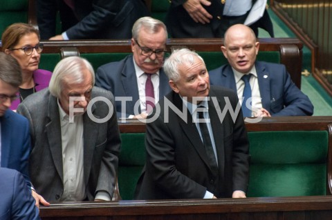  28.12.2018 WARSZAWA SEJM<br />POSIEDZENIE SEJMU<br />DEBATA I GLOSOWANIE NAD USTAWA ZAPOBIEGAJACA WZROSTOWI CEN PRADU W 2019 ROKU<br />N/Z PREZES JAROSLAW KACZYNSKI<br /> 