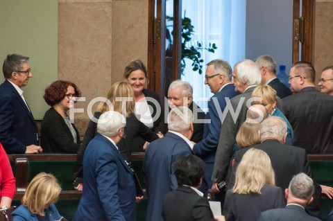  28.12.2018 WARSZAWA SEJM<br />POSIEDZENIE SEJMU<br />DEBATA I GLOSOWANIE NAD USTAWA ZAPOBIEGAJACA WZROSTOWI CEN PRADU W 2019 ROKU<br />N/Z JAROSLAW KACZYNSKI POSLOWIE POSLANKI<br /> 
