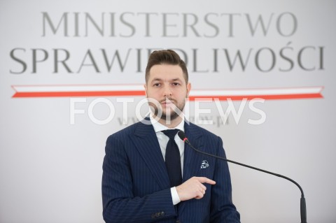  31.12.2018 WARSZAWA<br />KONFERENCJA W MINISTERSTWIE SPRAWIEDLIWOSCI<br />N/Z PATRYK JAKI<br /> 