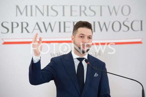  31.12.2018 WARSZAWA<br />KONFERENCJA W MINISTERSTWIE SPRAWIEDLIWOSCI<br />N/Z PATRYK JAKI<br /> 