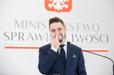  31.12.2018 WARSZAWA<br />KONFERENCJA W MINISTERSTWIE SPRAWIEDLIWOSCI<br />N/Z PATRYK JAKI<br /> 