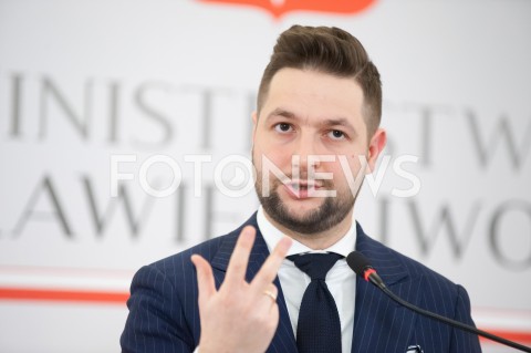  31.12.2018 WARSZAWA<br />KONFERENCJA W MINISTERSTWIE SPRAWIEDLIWOSCI<br />N/Z PATRYK JAKI<br /> 