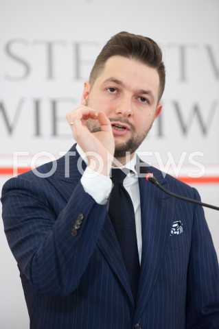  31.12.2018 WARSZAWA<br />KONFERENCJA W MINISTERSTWIE SPRAWIEDLIWOSCI<br />N/Z PATRYK JAKI<br /> 