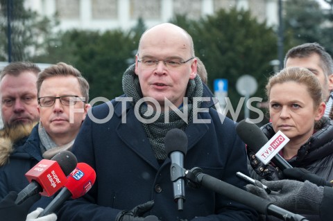  06.01.2019 WARSZAWA<br />KONFERENCJA NA TEMAT ROZDZIALU KOSCIOLA OD PANSTWA<br />N/Z BARBARA NOWACKA DARIUSZ JONSKI ADAM OSTASZEWSKI<br /> 