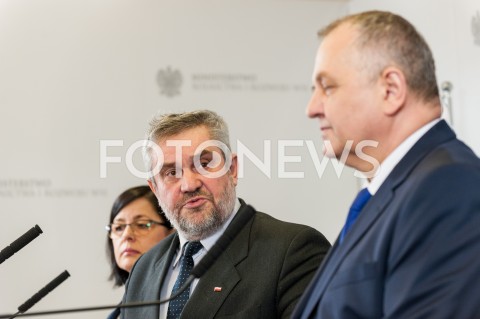  07.01.2019 WARSZAWA<br />KONFERENCJA W MINISTERSTWIE ROLNICTWA I ROZWOJU WSI<br />N/Z JAN KRZYSZTOF ARDANOWSKI RYSZARD ZARUDZKI MARIA FAJGER<br /> 