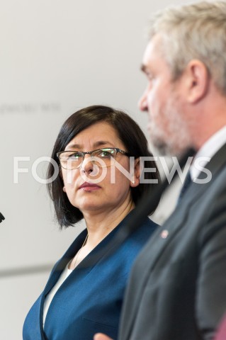  07.01.2019 WARSZAWA<br />KONFERENCJA W MINISTERSTWIE ROLNICTWA I ROZWOJU WSI<br />N/Z JAN KRZYSZTOF ARDANOWSKI MARIA FAJGER<br /> 