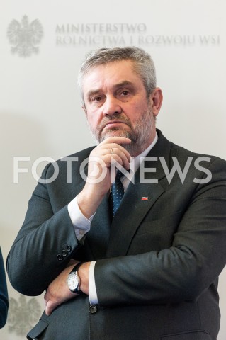  07.01.2019 WARSZAWA<br />KONFERENCJA W MINISTERSTWIE ROLNICTWA I ROZWOJU WSI<br />N/Z JAN KRZYSZTOF ARDANOWSKI<br /> 