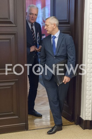  08.01.2019 WARSZAWA<br />POSIEDZENIE RADY MINISTROW<br />POSIEDZENIE RZADU<br />N/Z JAROSLAW GOWIN MAREK ZAGORSKI<br /> 