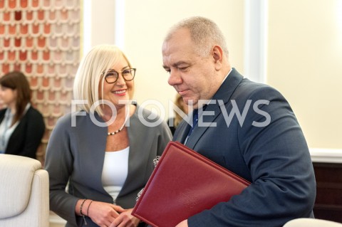  08.01.2019 WARSZAWA<br />POSIEDZENIE RADY MINISTROW<br />POSIEDZENIE RZADU<br />N/Z JACEK SASIN JOANNA KOPCINSKA<br /> 