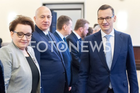  08.01.2019 WARSZAWA<br />POSIEDZENIE RADY MINISTROW<br />POSIEDZENIE RZADU<br />N/Z PREMIER MATEUSZ MORAWIECKI ANNA ZALEWSKA JOACHIM BRUDZINSKI<br /> 