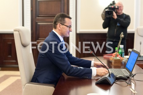  08.01.2019 WARSZAWA<br />POSIEDZENIE RADY MINISTROW<br />POSIEDZENIE RZADU<br />N/Z PREMIER MATEUSZ MORAWIECKI<br /> 