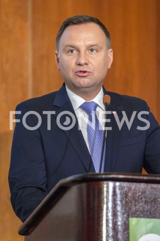  09.01.2019 WARSZAWA<br />KONFERENCJA OPRACOWANIE PLANOW ADAPTACJI DO ZMIAN KLIMATU W MIASTACH POWYZEJ 100 TYSIECY MIESZKANCOW<br />N/Z PREZYDENT ANDRZEJ DUDA<br /> 