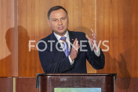  09.01.2019 WARSZAWA<br />KONFERENCJA OPRACOWANIE PLANOW ADAPTACJI DO ZMIAN KLIMATU W MIASTACH POWYZEJ 100 TYSIECY MIESZKANCOW<br />N/Z PREZYDENT ANDRZEJ DUDA<br /> 