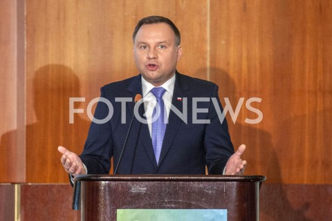  09.01.2019 WARSZAWA<br />KONFERENCJA OPRACOWANIE PLANOW ADAPTACJI DO ZMIAN KLIMATU W MIASTACH POWYZEJ 100 TYSIECY MIESZKANCOW<br />N/Z PREZYDENT ANDRZEJ DUDA<br /> 