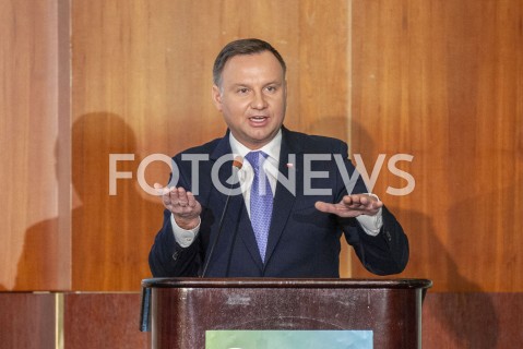  09.01.2019 WARSZAWA<br />KONFERENCJA OPRACOWANIE PLANOW ADAPTACJI DO ZMIAN KLIMATU W MIASTACH POWYZEJ 100 TYSIECY MIESZKANCOW<br />N/Z PREZYDENT ANDRZEJ DUDA<br /> 