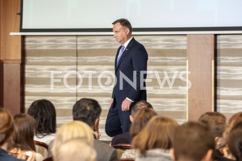  09.01.2019 WARSZAWA<br />KONFERENCJA OPRACOWANIE PLANOW ADAPTACJI DO ZMIAN KLIMATU W MIASTACH POWYZEJ 100 TYSIECY MIESZKANCOW<br />N/Z PREZYDENT ANDRZEJ DUDA<br /> 