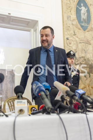  09.01.2019 WARSZAWA<br />KONFERENCJA MATTEO SALVINIEGO<br />N/Z MATTEO SALVINI<br /> 