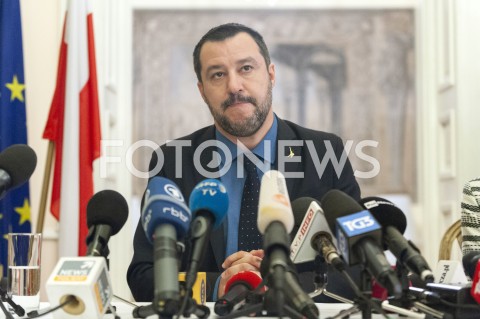  09.01.2019 WARSZAWA<br />KONFERENCJA MATTEO SALVINIEGO<br />N/Z MATTEO SALVINI<br /> 