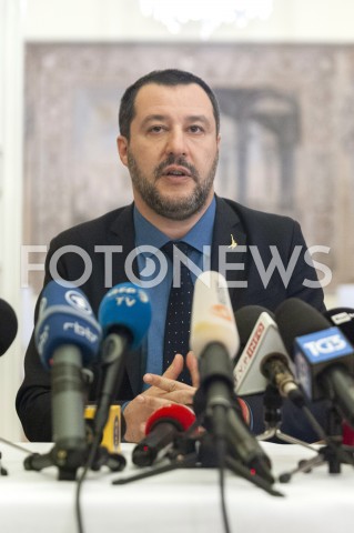  09.01.2019 WARSZAWA<br />KONFERENCJA MATTEO SALVINIEGO<br />N/Z MATTEO SALVINI<br /> 