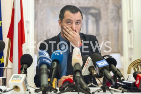  09.01.2019 WARSZAWA<br />KONFERENCJA MATTEO SALVINIEGO<br />N/Z MATTEO SALVINI<br /> 