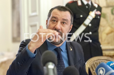  09.01.2019 WARSZAWA<br />KONFERENCJA MATTEO SALVINIEGO<br />N/Z MATTEO SALVINI<br /> 