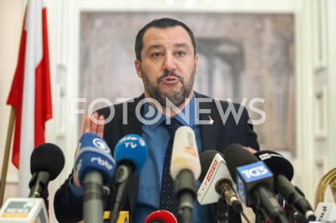  09.01.2019 WARSZAWA<br />KONFERENCJA MATTEO SALVINIEGO<br />N/Z MATTEO SALVINI<br /> 