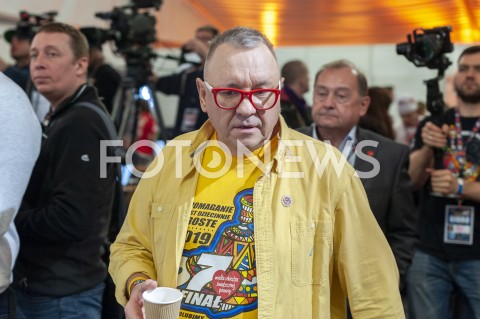  13.01.2019 WARSZAWA<br />27. FINAL WIELKIEJ ORKIESTRY SWIATECZNEJ POMOCY<br />N/Z JERZY JUREK OWSIAK<br /> 