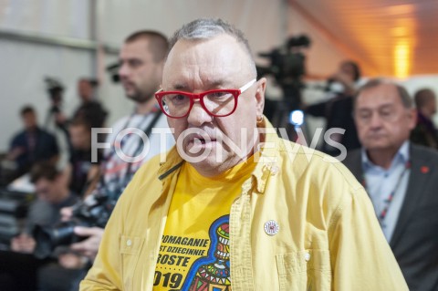  13.01.2019 WARSZAWA<br />27. FINAL WIELKIEJ ORKIESTRY SWIATECZNEJ POMOCY<br />N/Z JERZY JUREK OWSIAK<br /> 